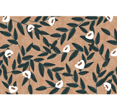 Rollo fenster beige blüten und blätter - TenStickers
