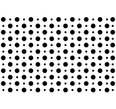 Toile noire fenêtre motif de pois simples - TenStickers