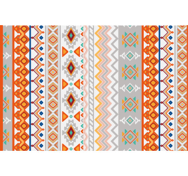 Toile fenêtre orange motif style bohème - TenStickers
