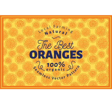 Toile fenêtre orange cadre motif dessiné à la main - TenStickers