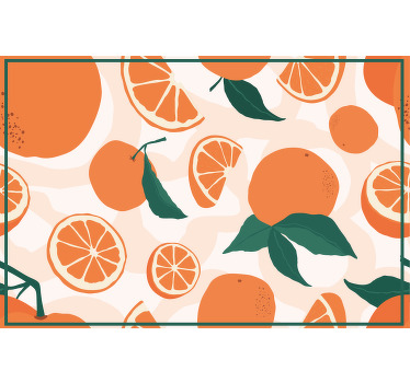 Toile fenêtre orange morceaux de mandarines - TenStickers