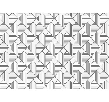Toile fenêtre extérieur motif régulier blanc - TenStickers