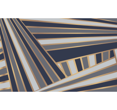 Toile fenêtre extérieur motif lignes contrastées gris - TenStickers