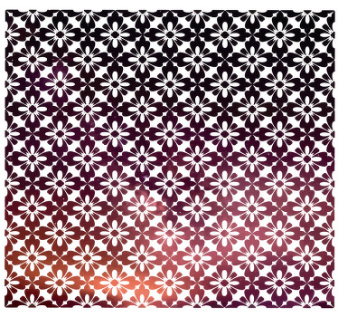 Cortina roller oficina alfombra vinílica ornamental flor - TenVinilo