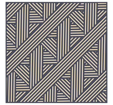 Cortina roller oficina alfombra vinílica rayas beige y azul - TenVinilo