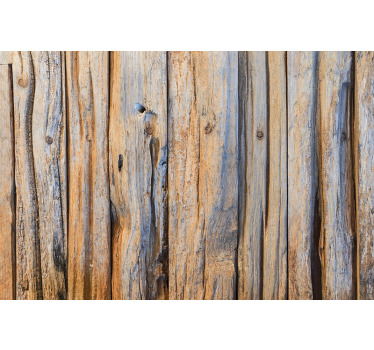 Cortina roller oficina textura 3d de troncos de madera - TenVinilo