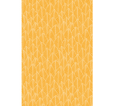 Estor enrollable salón patrón hojas naranja kinfolk - TenVinilo