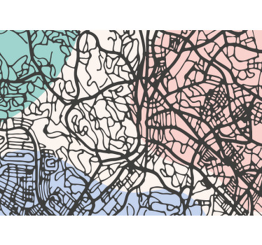 Estor enrollable habitación mapa beige kuala lumpur - TenVinilo