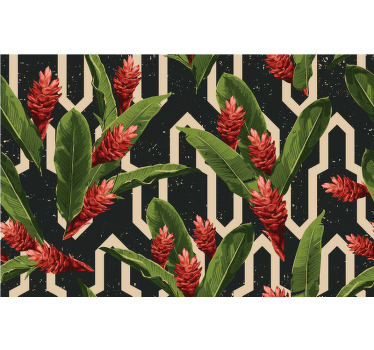 Rulou geam cameră frunze tropicale vintage - TenStickers