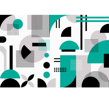 Rulou geam cameră forme geometrice moderne - TenStickers