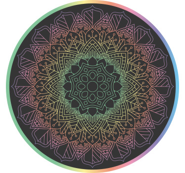 Bedroom roller blind rainbow mandala design - TenStickers
