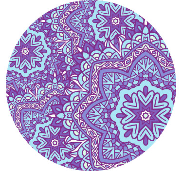 Estor enrollable habitación mandala azul y morado - TenVinilo
