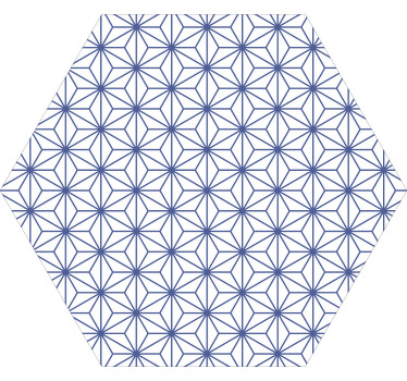 Estor enrollable habitación azulejos estrellas azules - TenVinilo