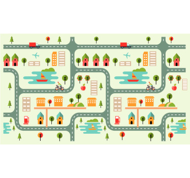 Blind children road playmat for imaginative play - TenStickers