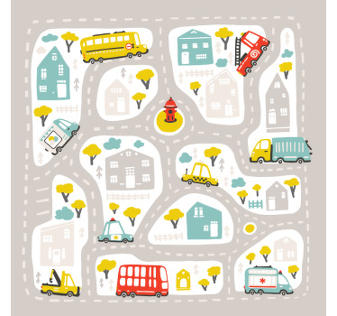 Blind children city nordic style - TenStickers