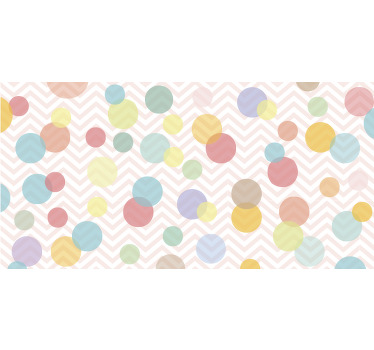Blind children colorful polka dot chevron - TenStickers