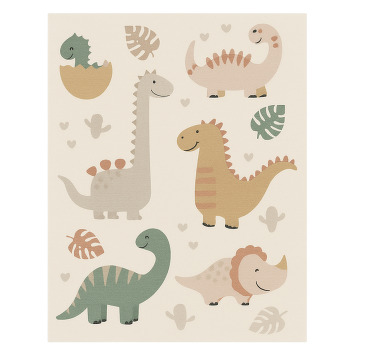 Blind children beige jurassic design - TenStickers