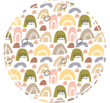 Çocuk odası stor perde kuzey gökkuşağı deseni - TenStickers