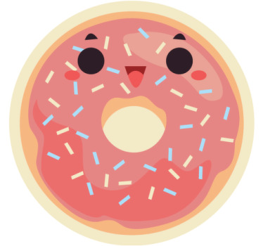 Blind children enjoy anime doughnuts - TenStickers