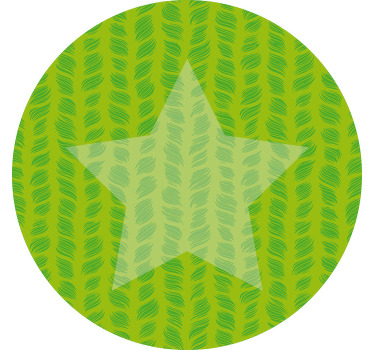 Blind children vinyl rug star in a circle - TenStickers