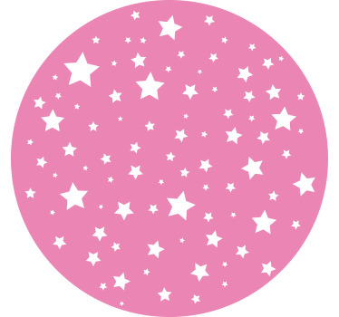 Blind children pink stars round - TenStickers