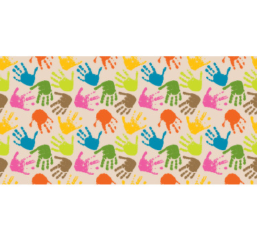 Blind children watercolor hands on beige background - TenStickers