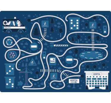 Blind children nordic blue path - TenStickers