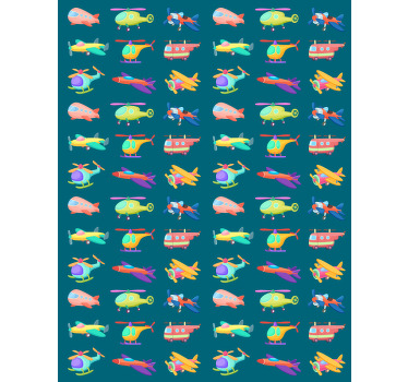Blind children colorful planes and aircraft - TenStickers
