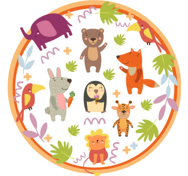 Blind children love cute cartoon zoo animals - TenStickers