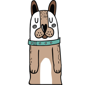 Blind children vinyl door dog - TenStickers