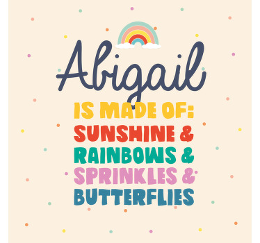 Blind children made of sunshine and rainbows personalized - TenStickers
