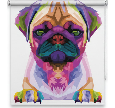 Estor enrollable infantil animales geométricos perro - TenVinilo