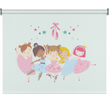Blind children ballet stars colorful illustration - TenStickers