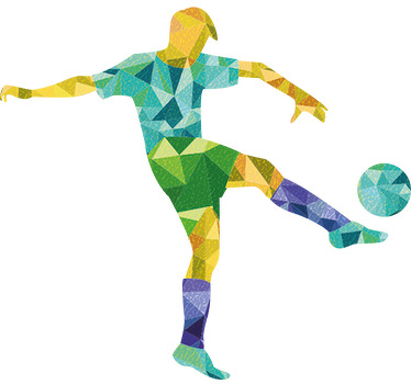 Estor enrollable juvenil ilustración geométrica fútbol - TenVinilo