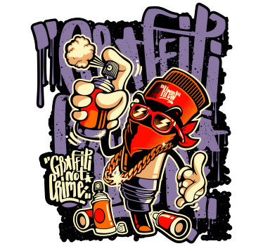 Cortina roller juvenil arte urbano graffiti - TenVinilo