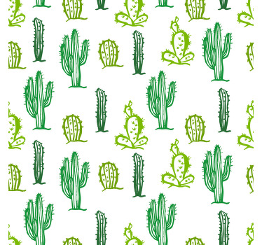 Cortina roller juvenil mueble patrón cactus - TenVinilo