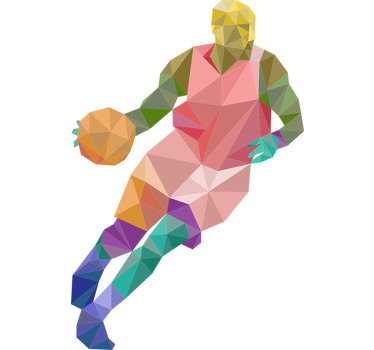 Estor enrollable juvenil baloncesto origami - TenVinilo