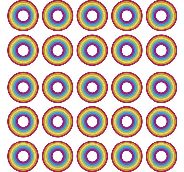 Estor enrollable juvenil geométricos arco iris - TenVinilo
