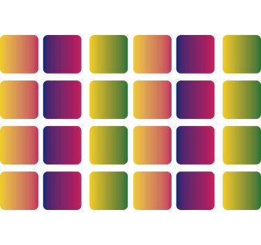 Estor enrollable juvenil cuadrados geométricos arcoiris - TenVinilo