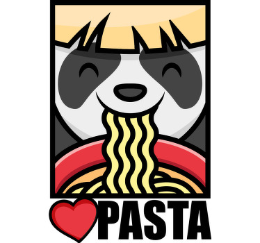 Cortina roller juvenil panda ama la pasta - TenVinilo