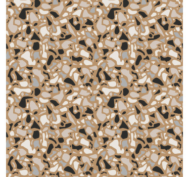 Rollo fenster beige klassischer brauner terrazzo - TenStickers