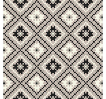 Rollo fenster beige im beige rautendesign nordisch - TenStickers