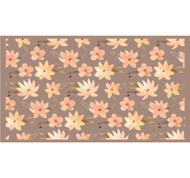 Rollo fenster beige aquarella blumen pastellfarben - TenStickers