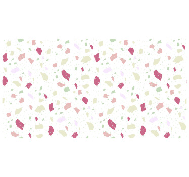Biała roleta w pastelowy, nieregularny terrazzo - TenStickers