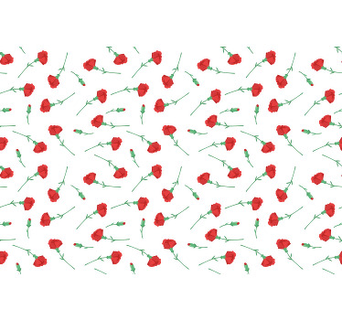 Flower roller blind carnation pattern - TenStickers