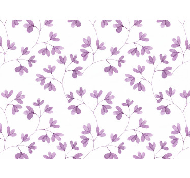 Flower roller blind in purple floral pattern - TenStickers