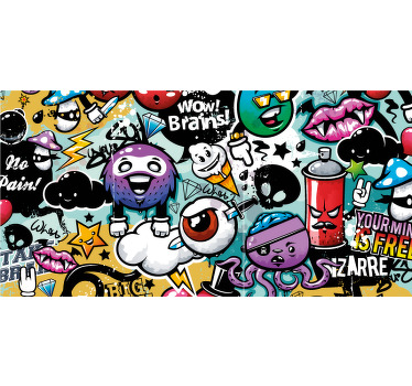 Cortina roller geek grafiti - TenVinilo