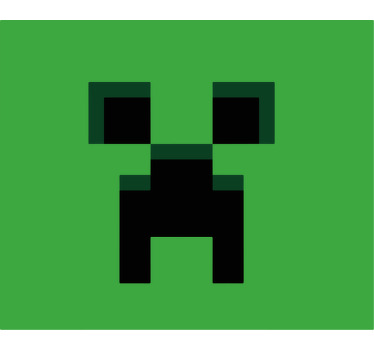 Cortina roller geek verde de minecraft - TenVinilo