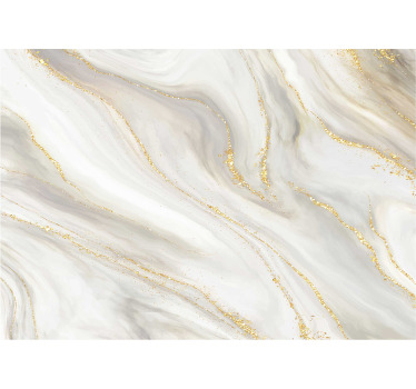 Cortina roller textura mármol blanco y dorado - TenVinilo