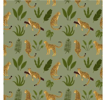 Rollo fenster tiere im leopardenmuster dschungel - TenStickers